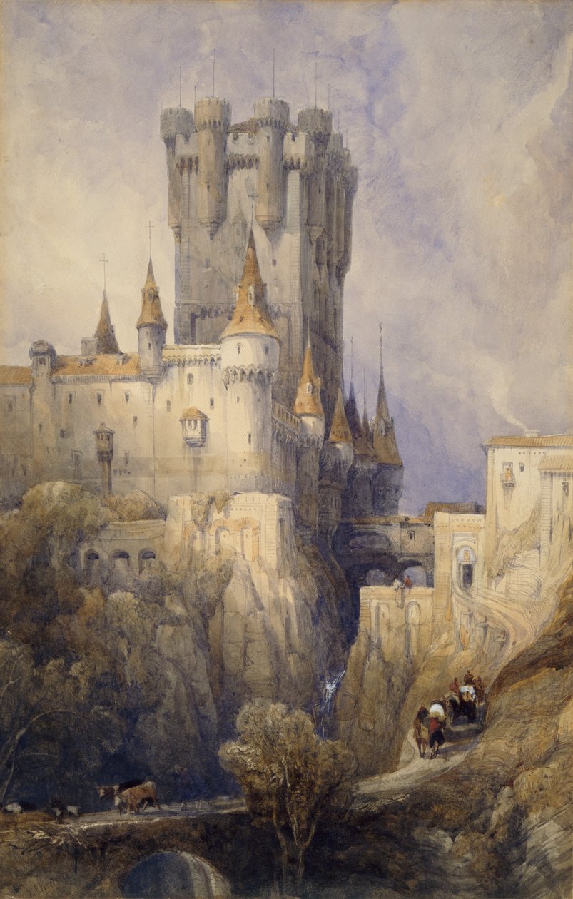 Alcazar, Segowia, Hiszpania, 1836 autorstwa David Roberts