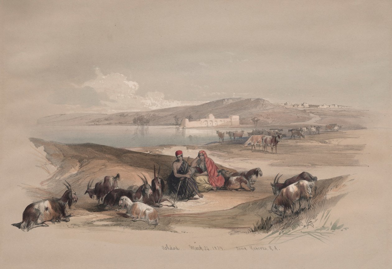 Aszdod, 1839. autorstwa David Roberts