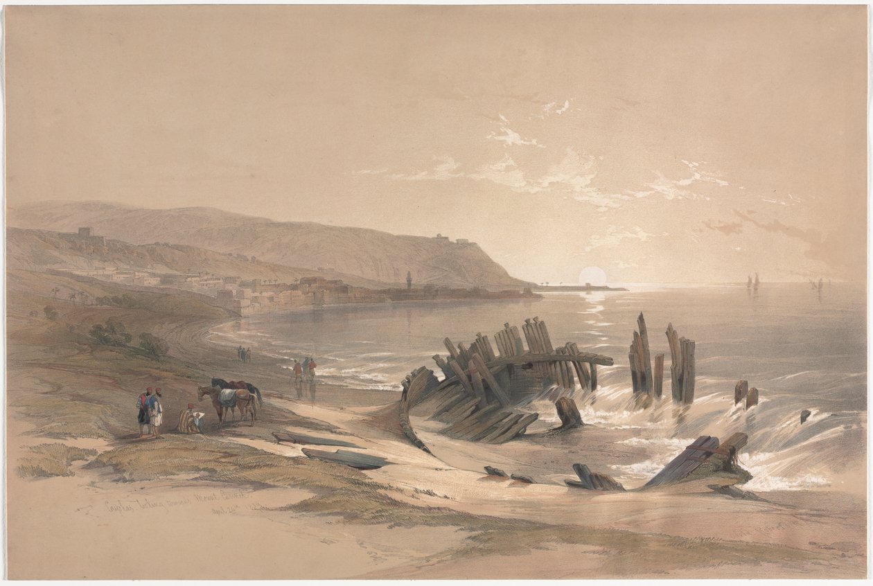 Kajfasz patrzący w stronę góry Karmel, 1839. autorstwa David Roberts
