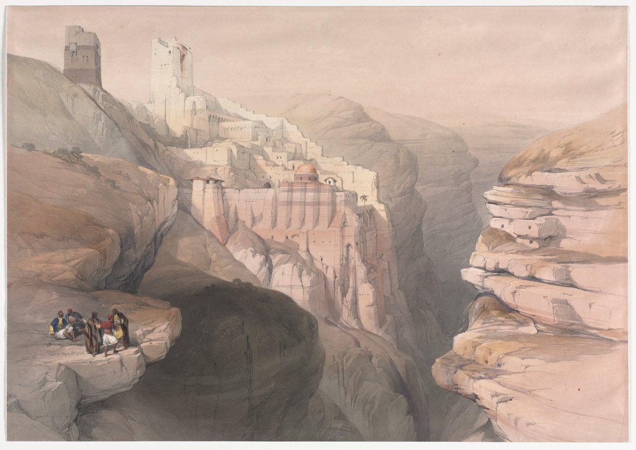 Klasztor św. Saby, 1839. autorstwa David Roberts