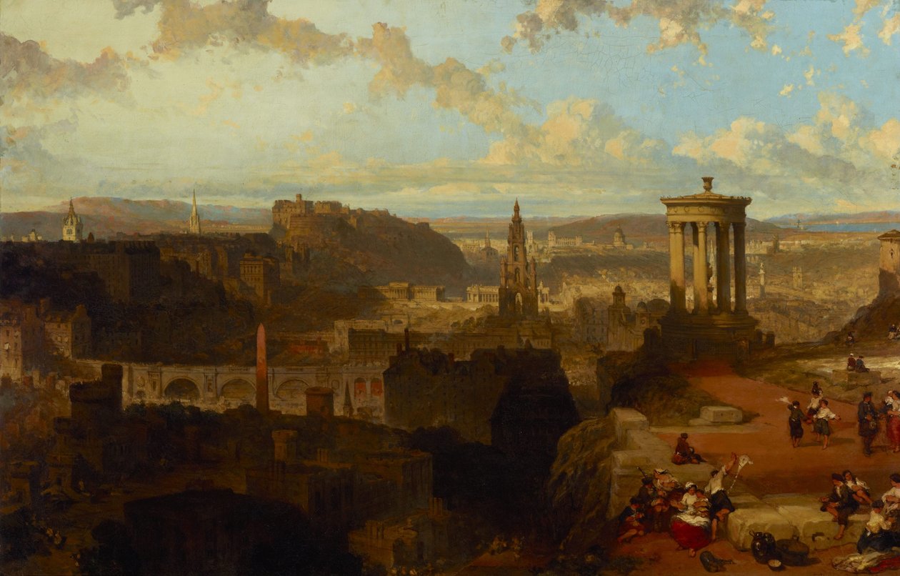 Edynburg z Calton Hill autorstwa David Roberts