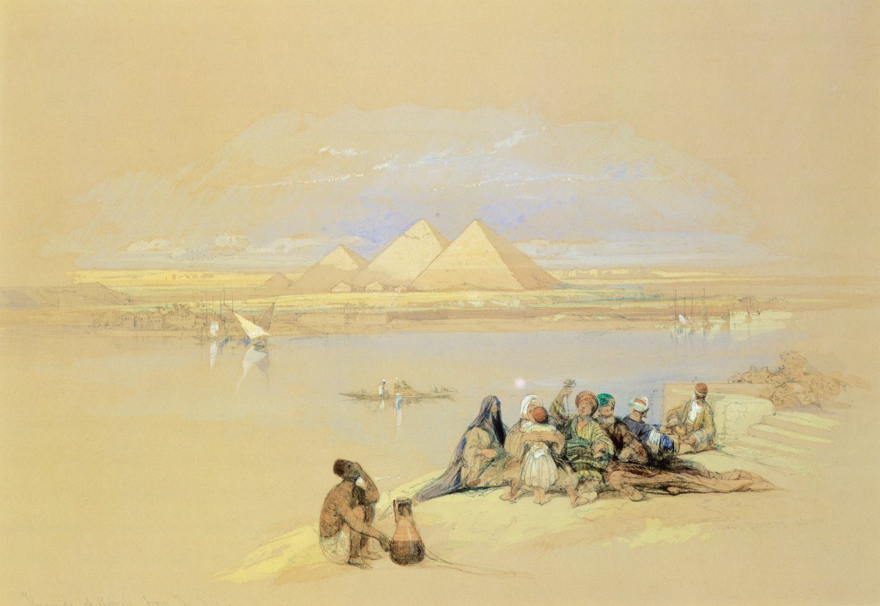 Egipt, Giza, piramidy — David Roberts autorstwa David Roberts
