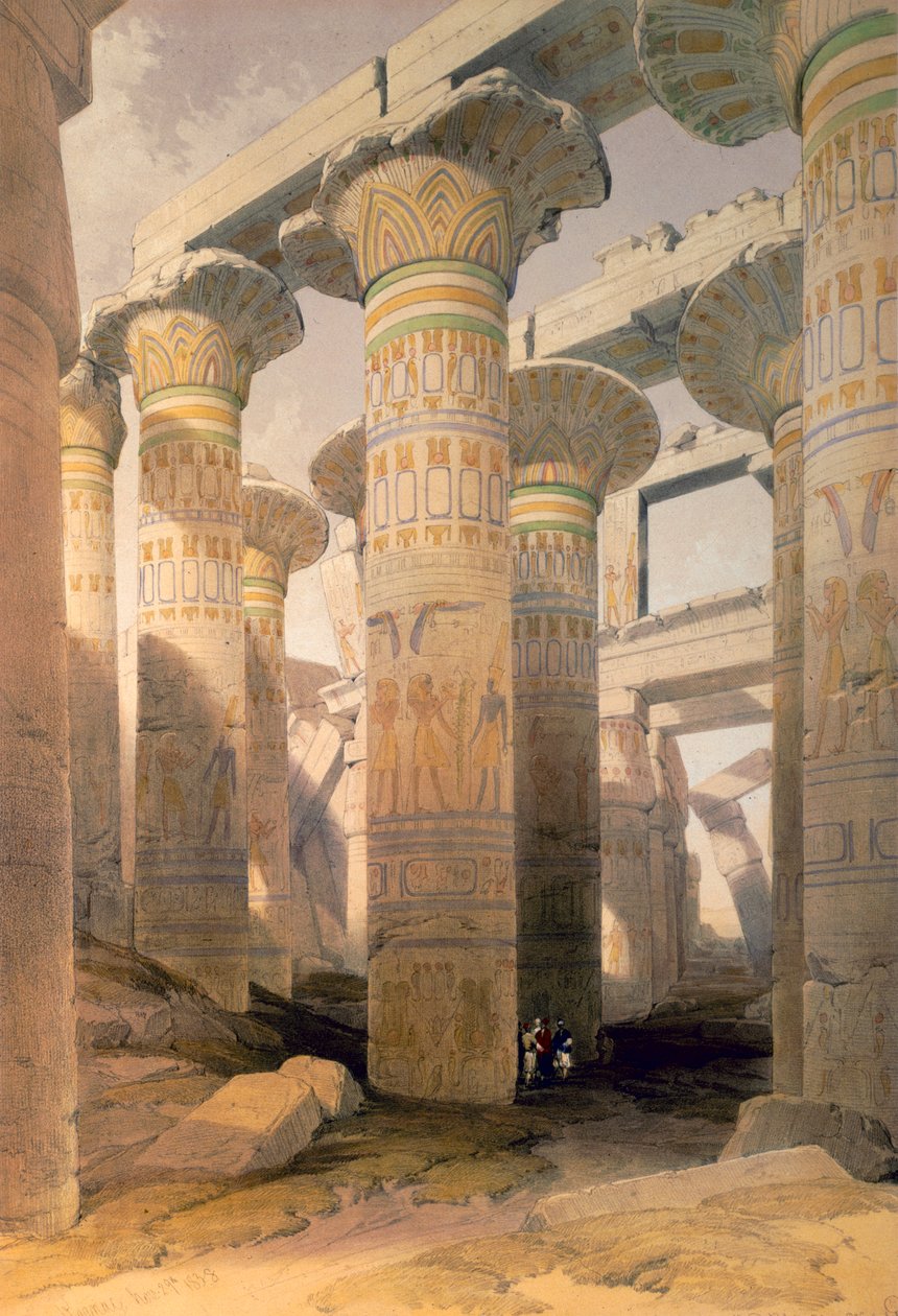 Sala Kolumnowa, Karnak, Egipt, XIX w. autorstwa David Roberts