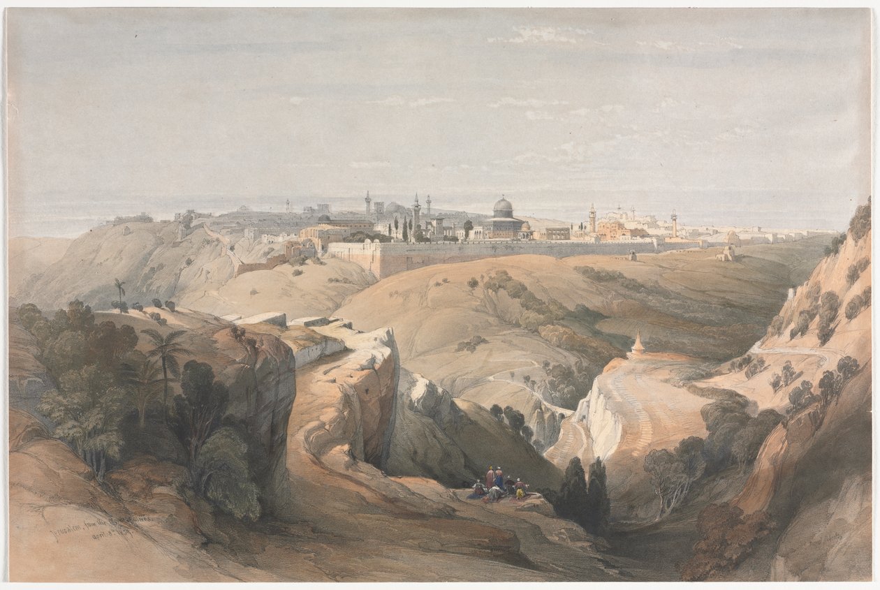 Jerozolima z Góry Oliwnej autorstwa David Roberts