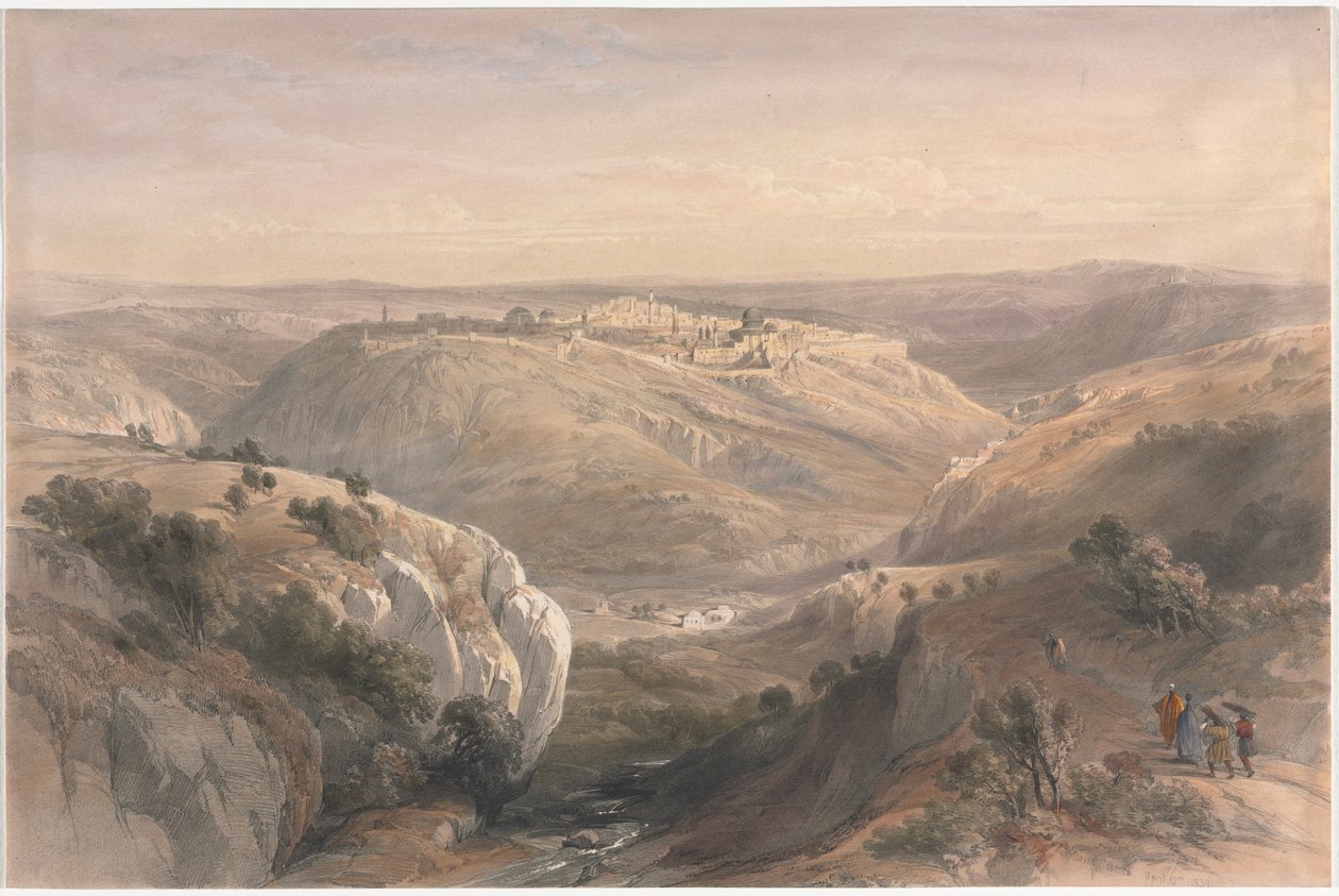 Jerozolima od południa, 1839. autorstwa David Roberts