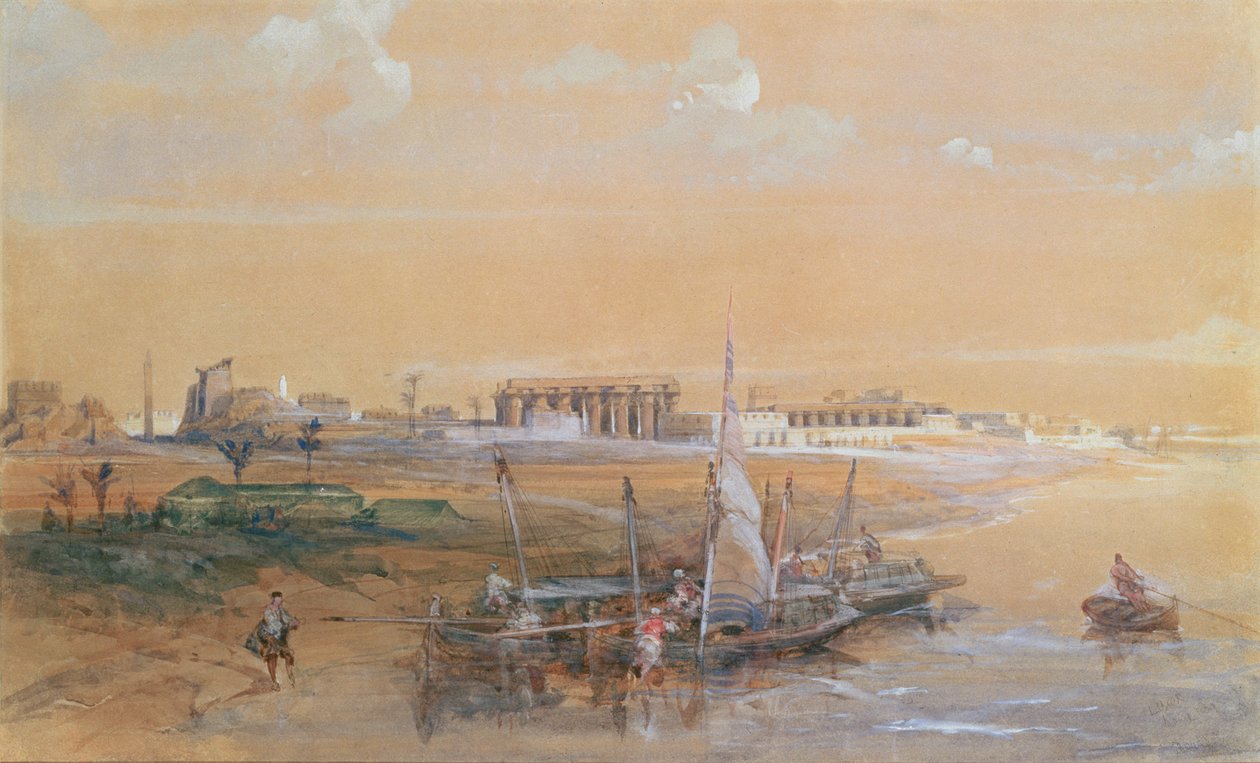 Luksor nad Nilem, 1839 (wc) autorstwa David Roberts