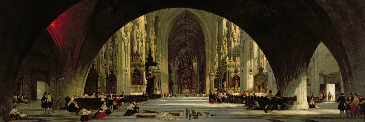 Katedra św. Szczepana w Wiedniu autorstwa David Roberts