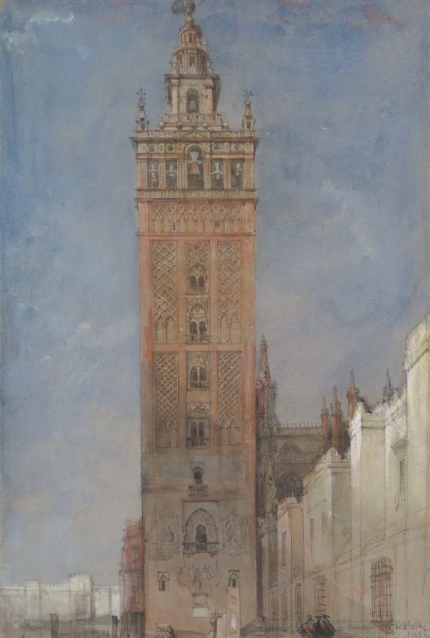 Giralda, Sewilla, 1833. autorstwa David Roberts