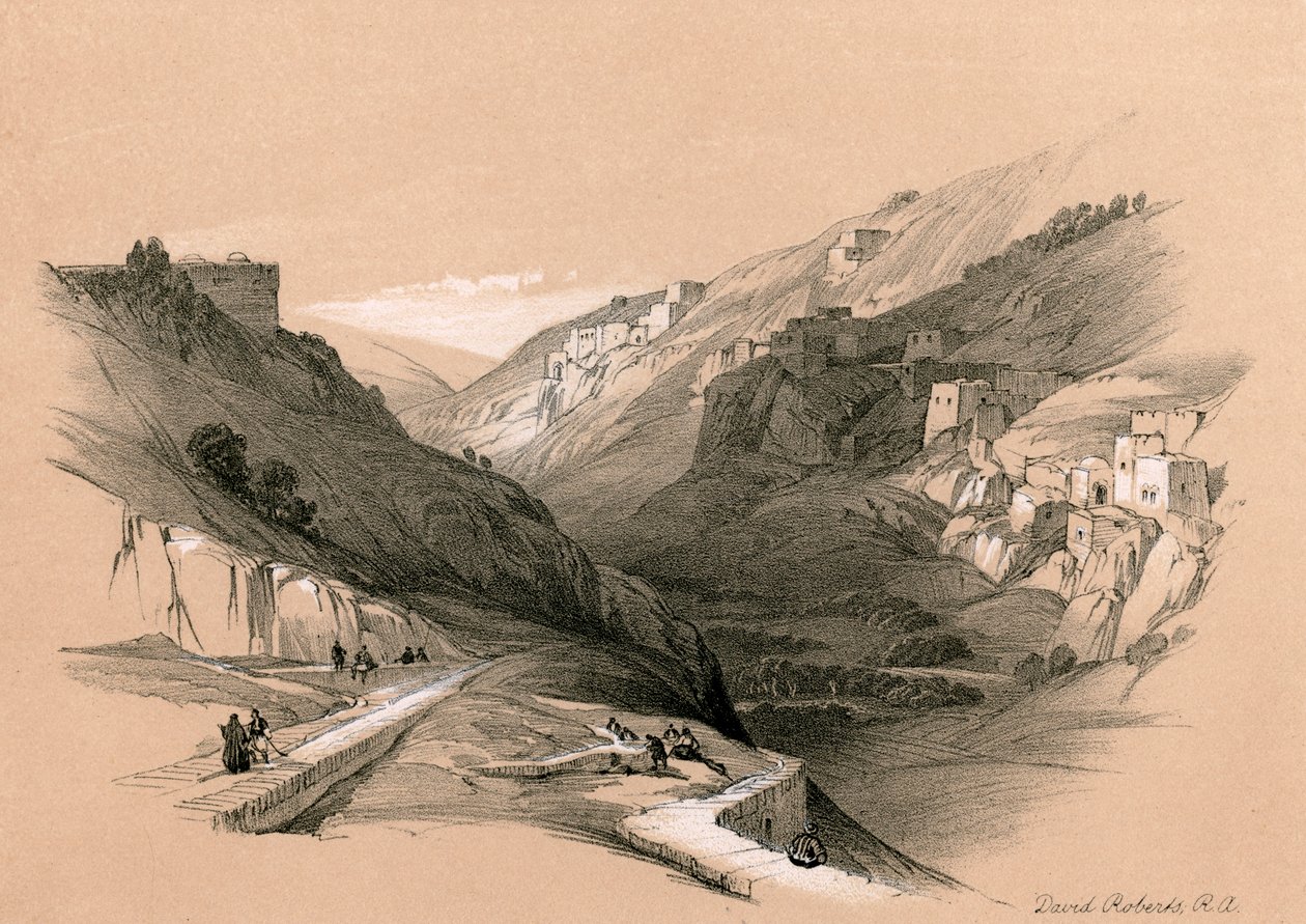 Dolna sadzawka Siloam, 1855. autorstwa David Roberts