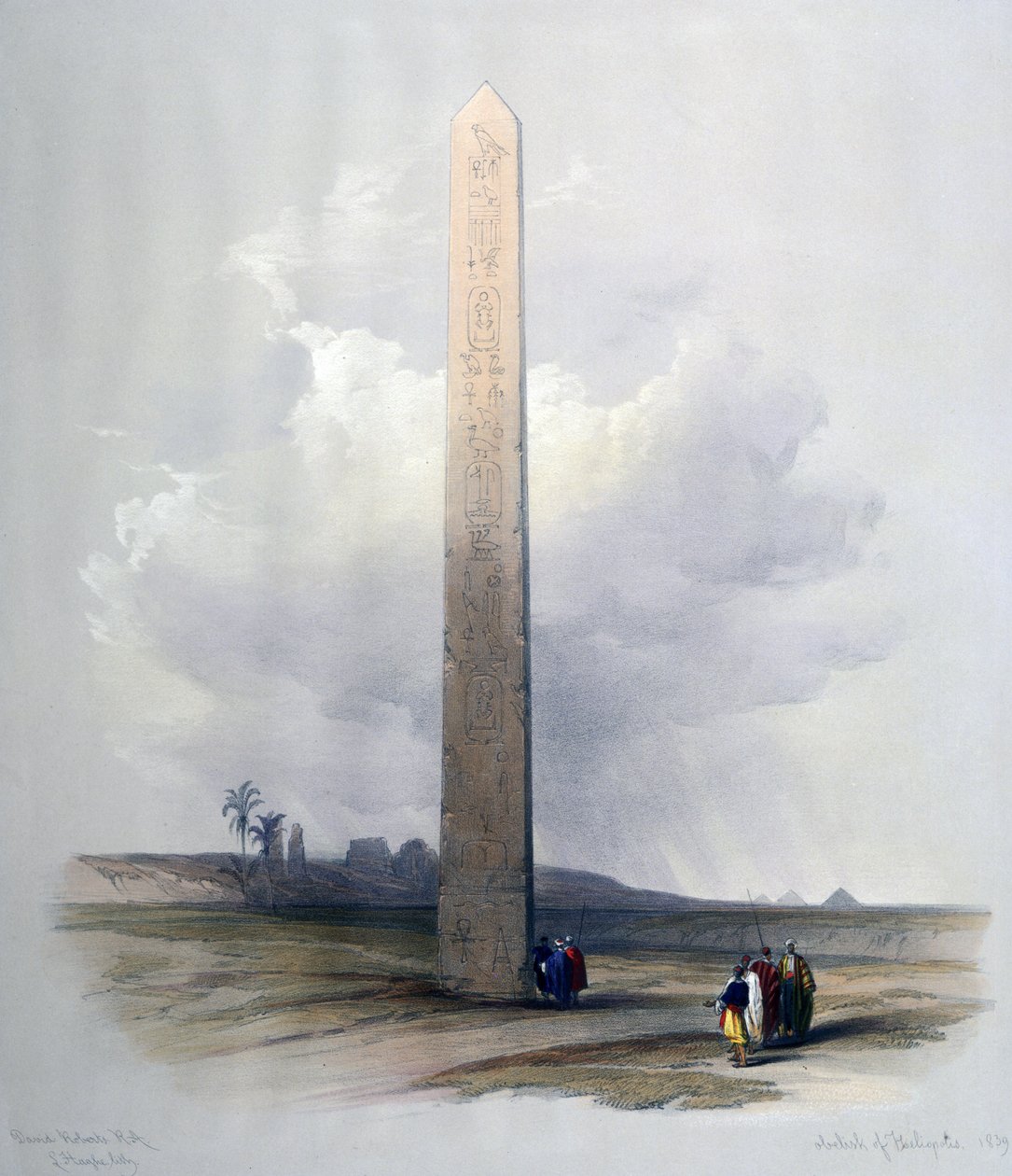 Obelisk w Heliopolis autorstwa David Roberts