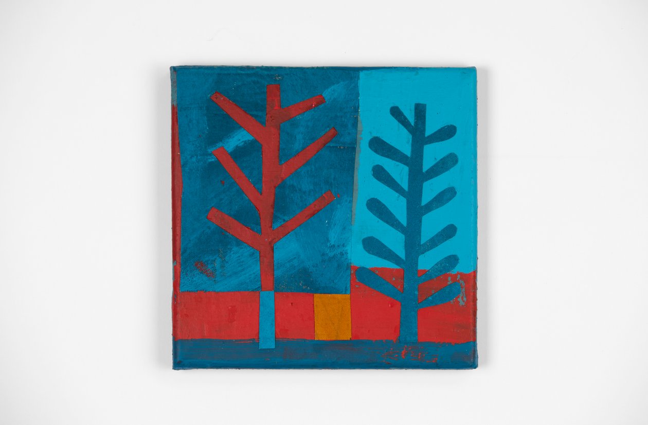 Wild Fire 2, 2021 (farba i kolaż) autorstwa David Shillinglaw
