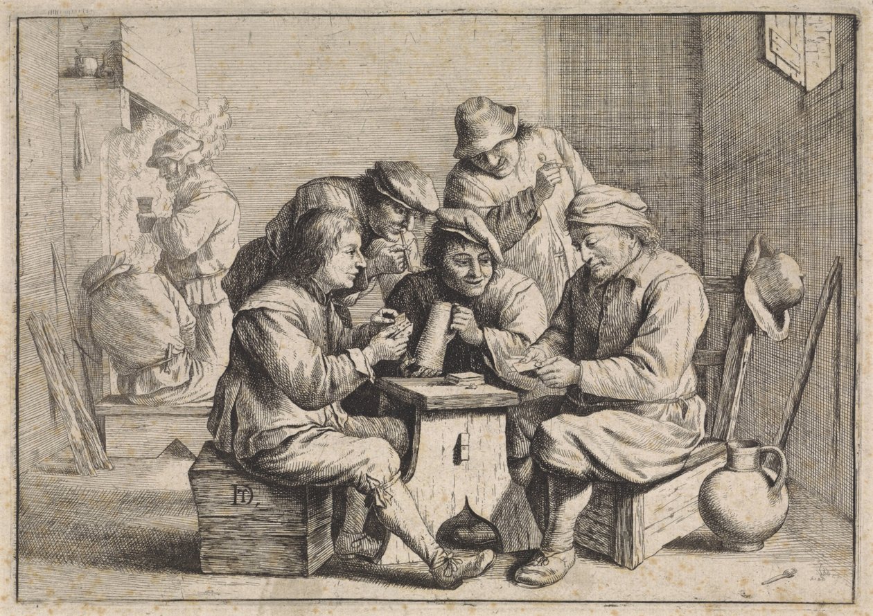 gracze w karty autorstwa David Teniers (II)