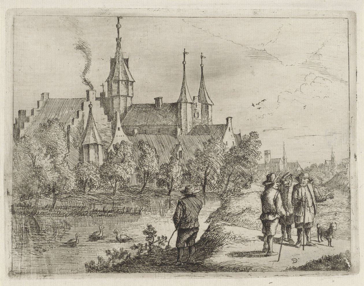 Zamek na wodzie autorstwa David Teniers (II)