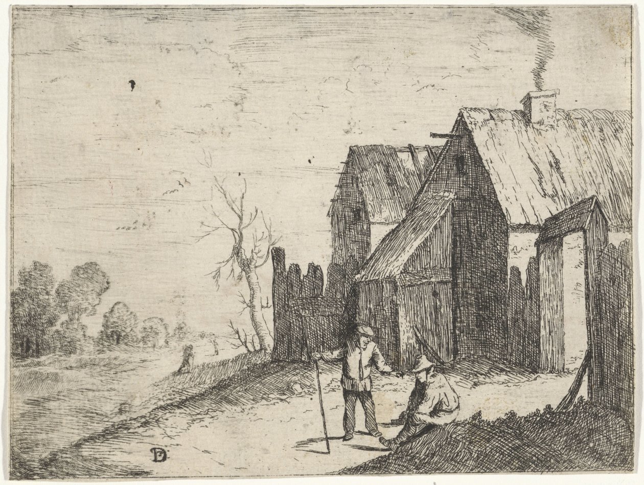 Dwóch rolników w rozmowie autorstwa David Teniers (II)