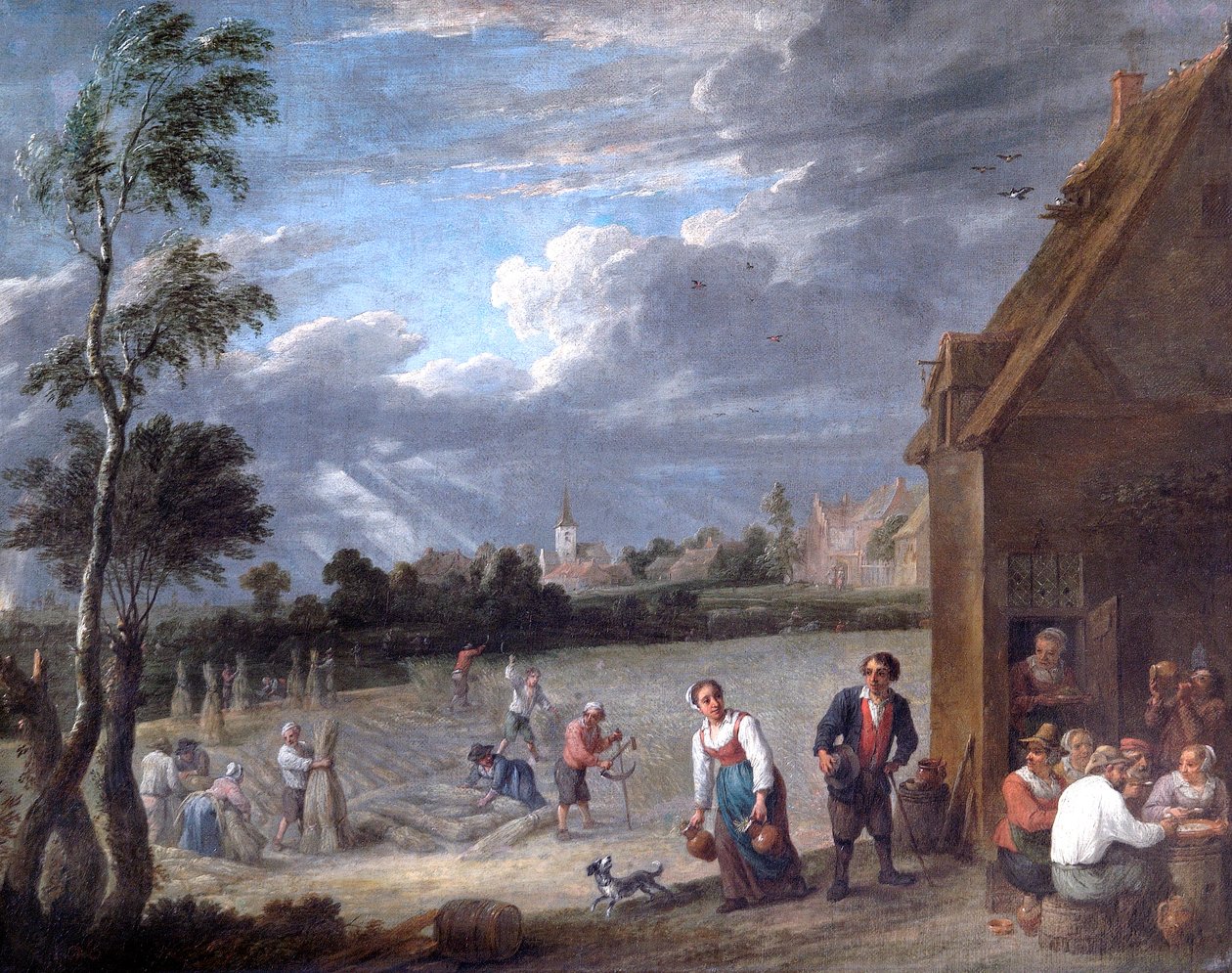 „Scena żniwa”, XVII wiek autorstwa David Teniers II