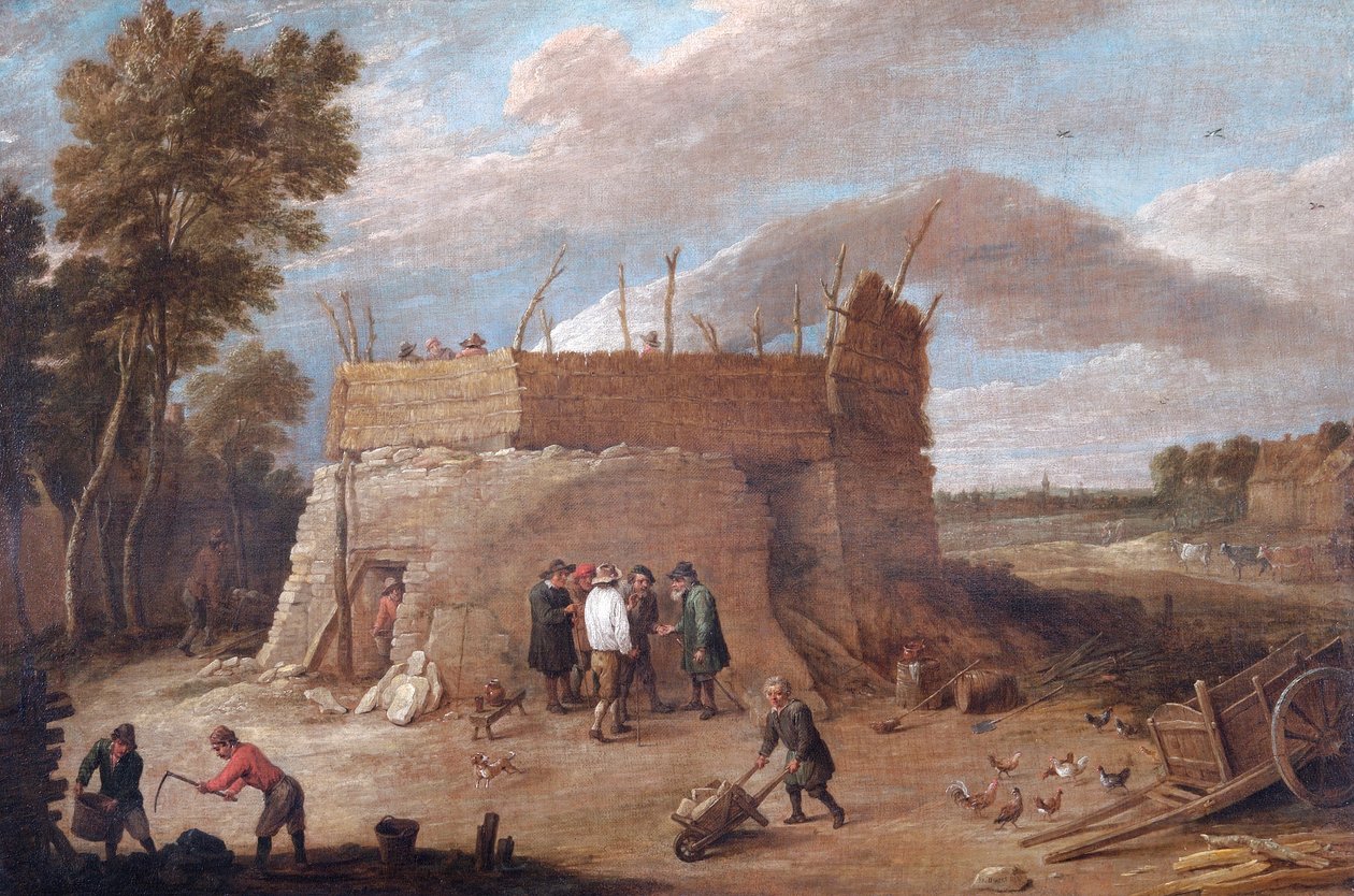 „Wapiennik z figurami”, XVII wiek autorstwa David Teniers II