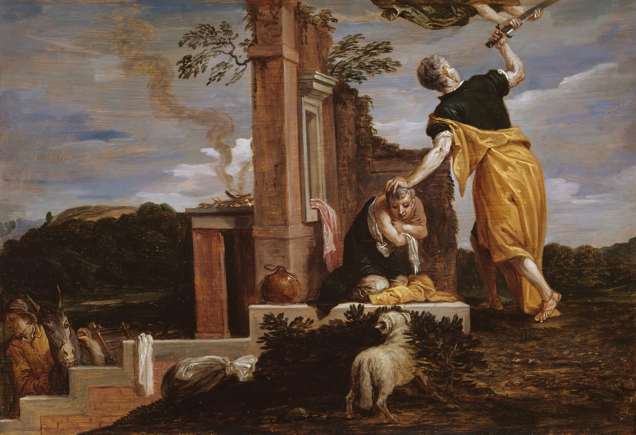 Ofiara Abrahama Izaaka, 165456. autorstwa David Teniers II