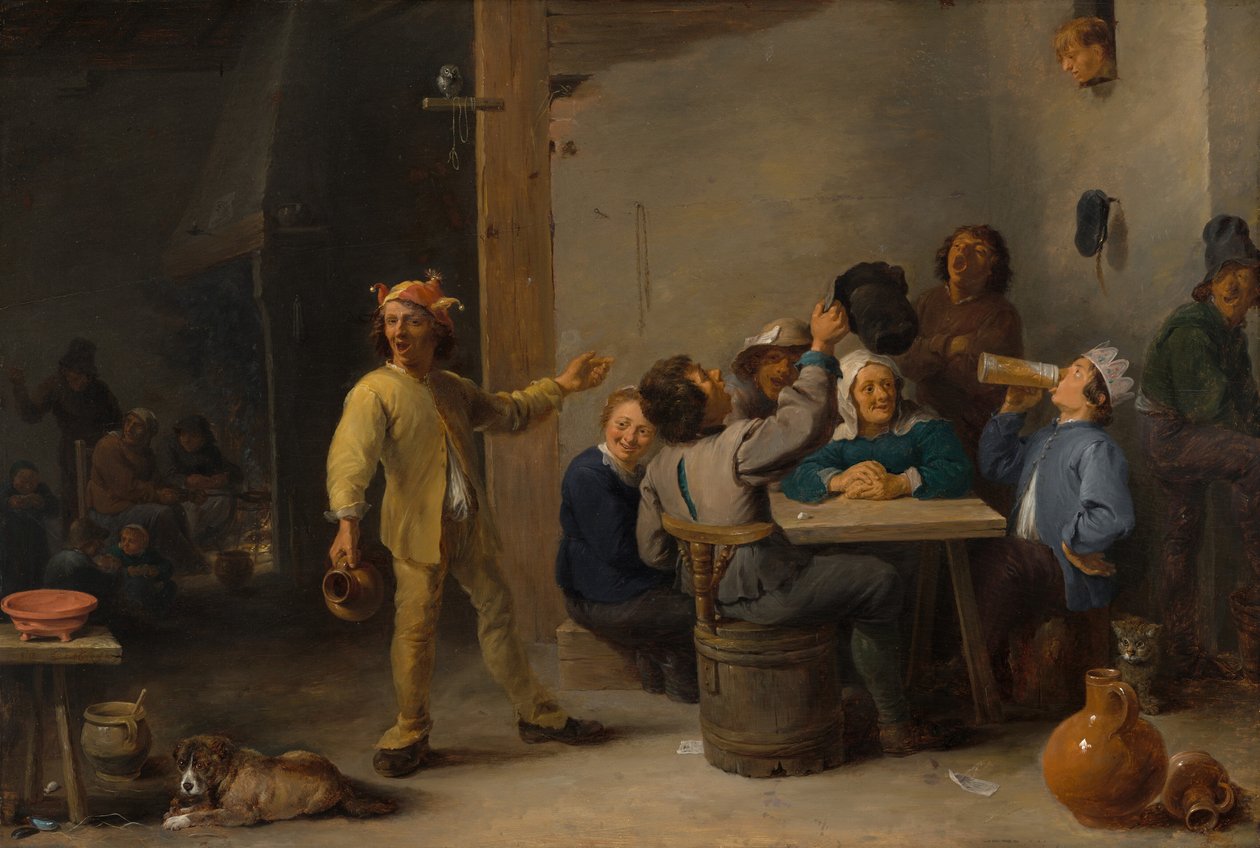 Chłopi świętują dwunastą noc, 1635. autorstwa David Teniers II