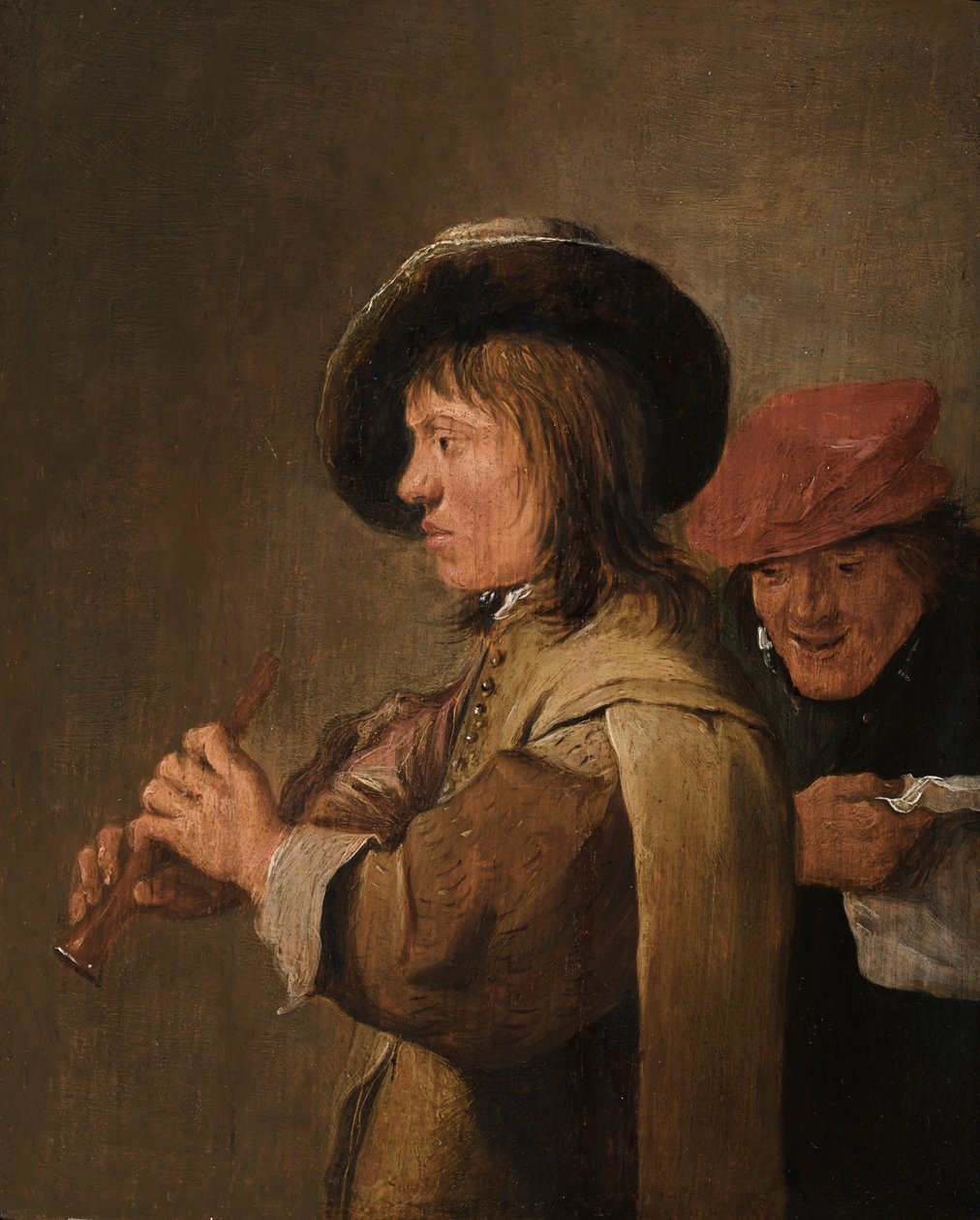 Flecista z profilu autorstwa David Teniers the Younger