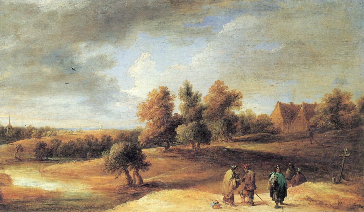 Krajobraz z Cyganami autorstwa David Teniers the Younger