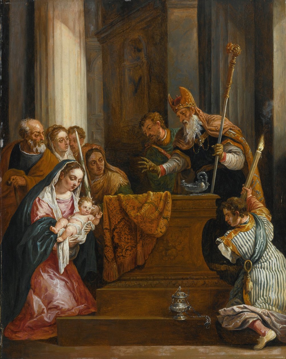 Ofiarowanie w świątyni autorstwa David Teniers the Younger