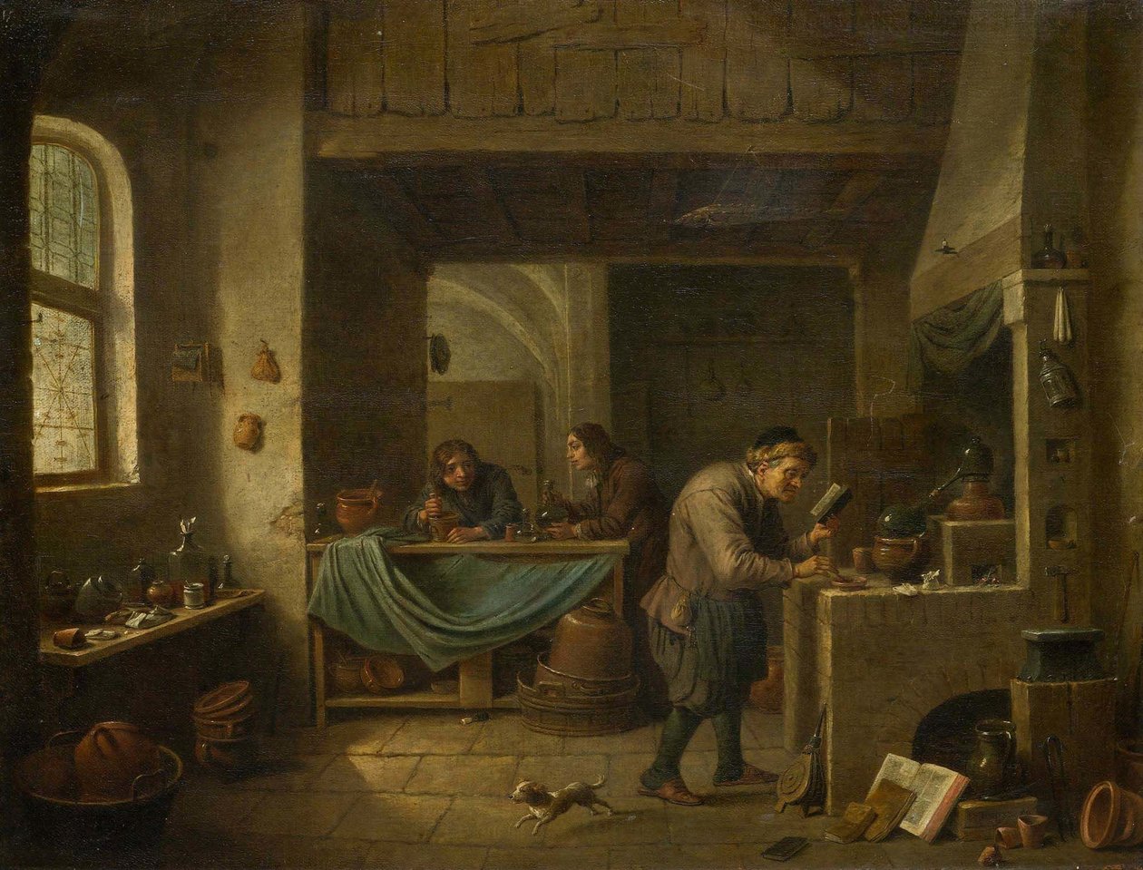 Alchemik i jego uczeń autorstwa David Teniers the Younger