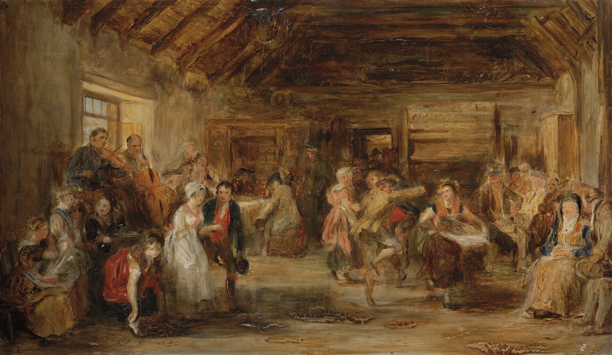 Wesele groszowe, szkic, 1830 autorstwa David Wilkie