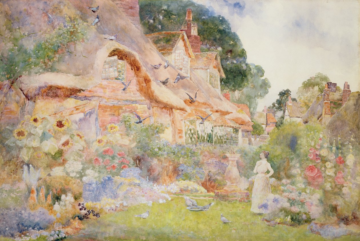 Oglądanie gołębi, 1905 autorstwa David Woodlock