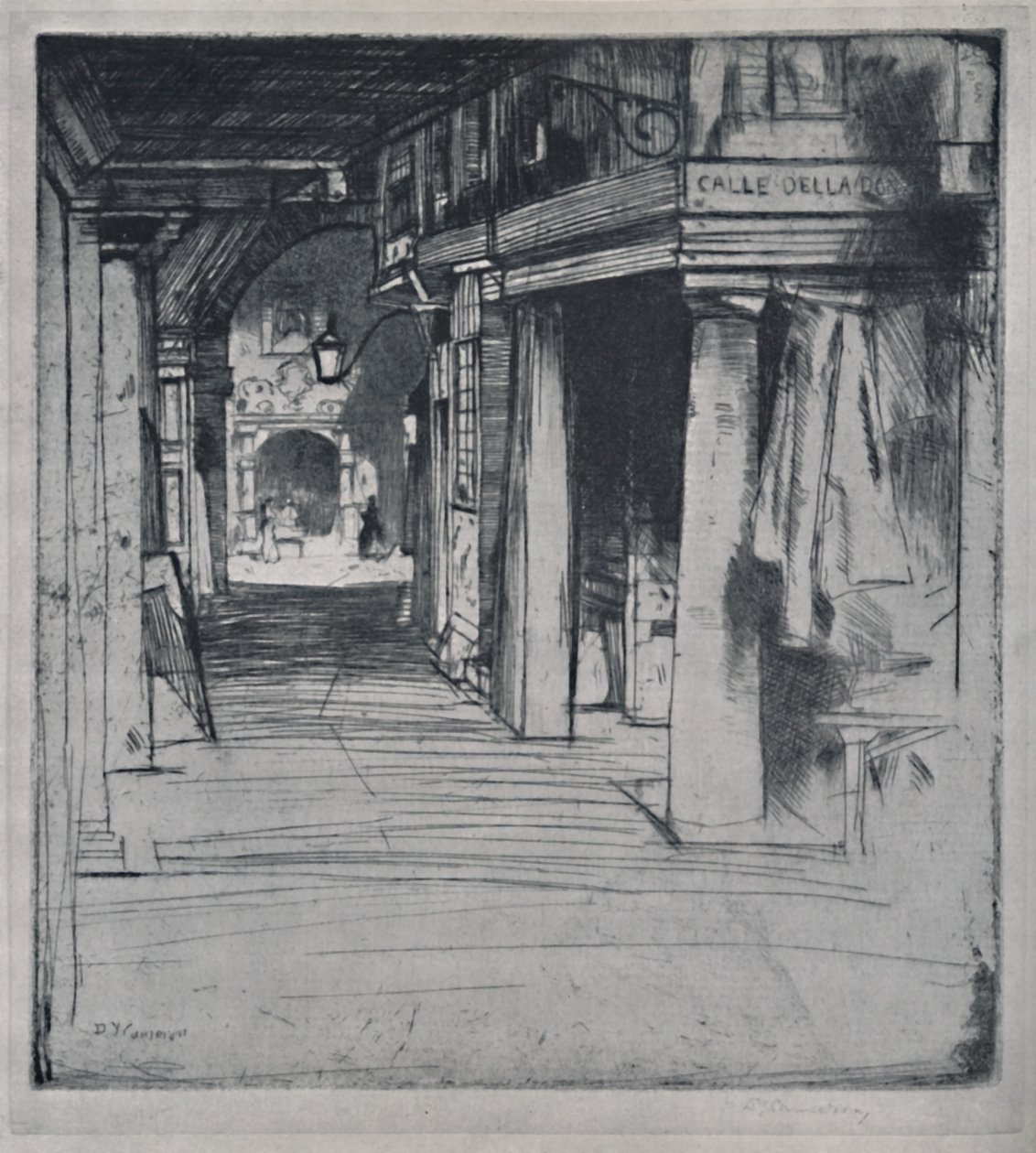 Calle Della Donna, ok. 1900, 1925. autorstwa David Young Cameron