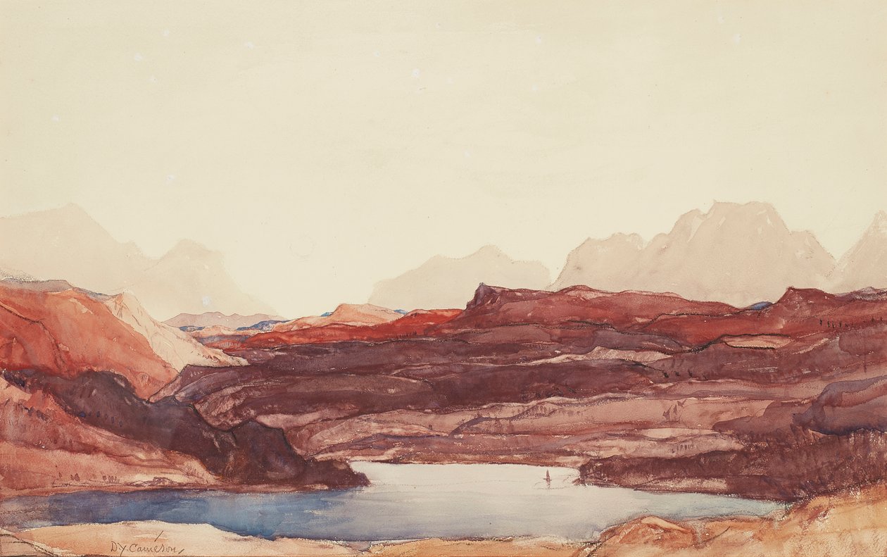 W Highlands (akwarela) autorstwa David Young Cameron
