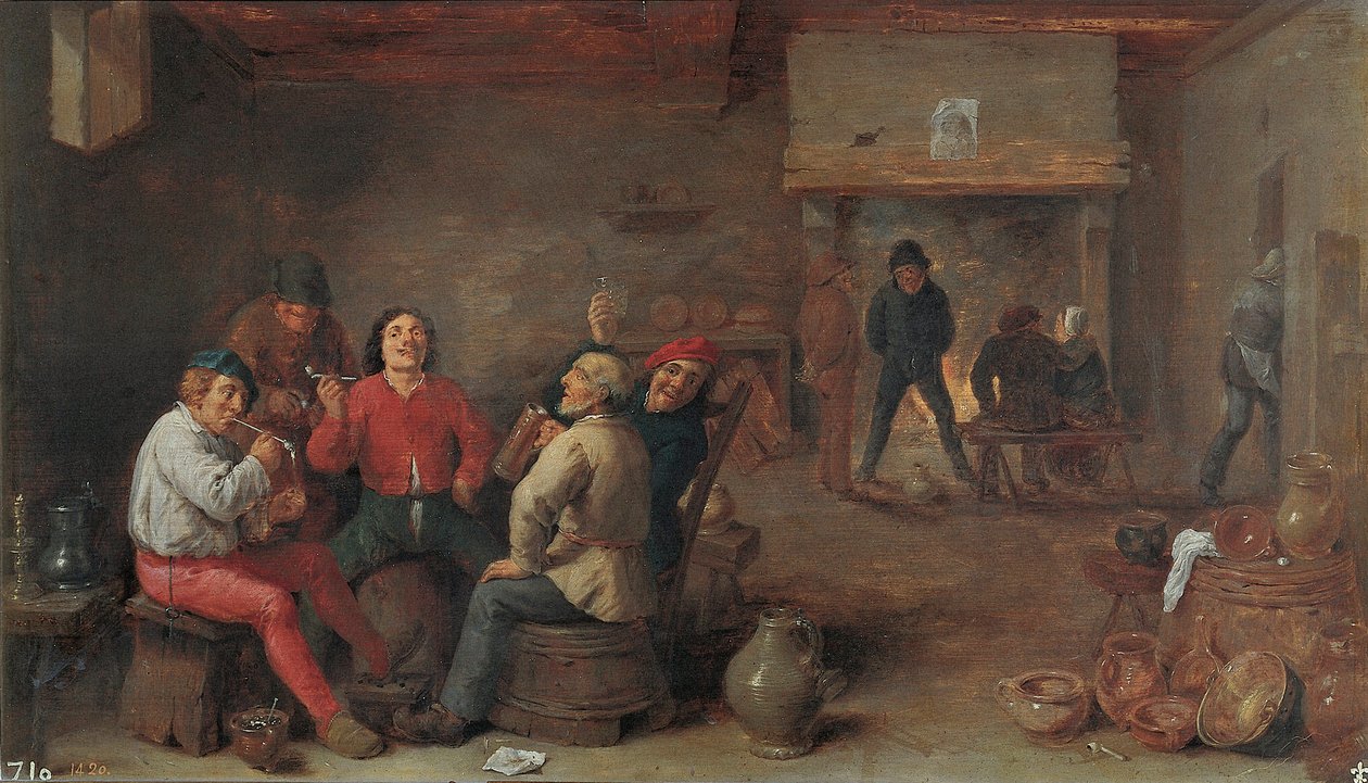 Palacze i pijący autorstwa David Teniers the Younger