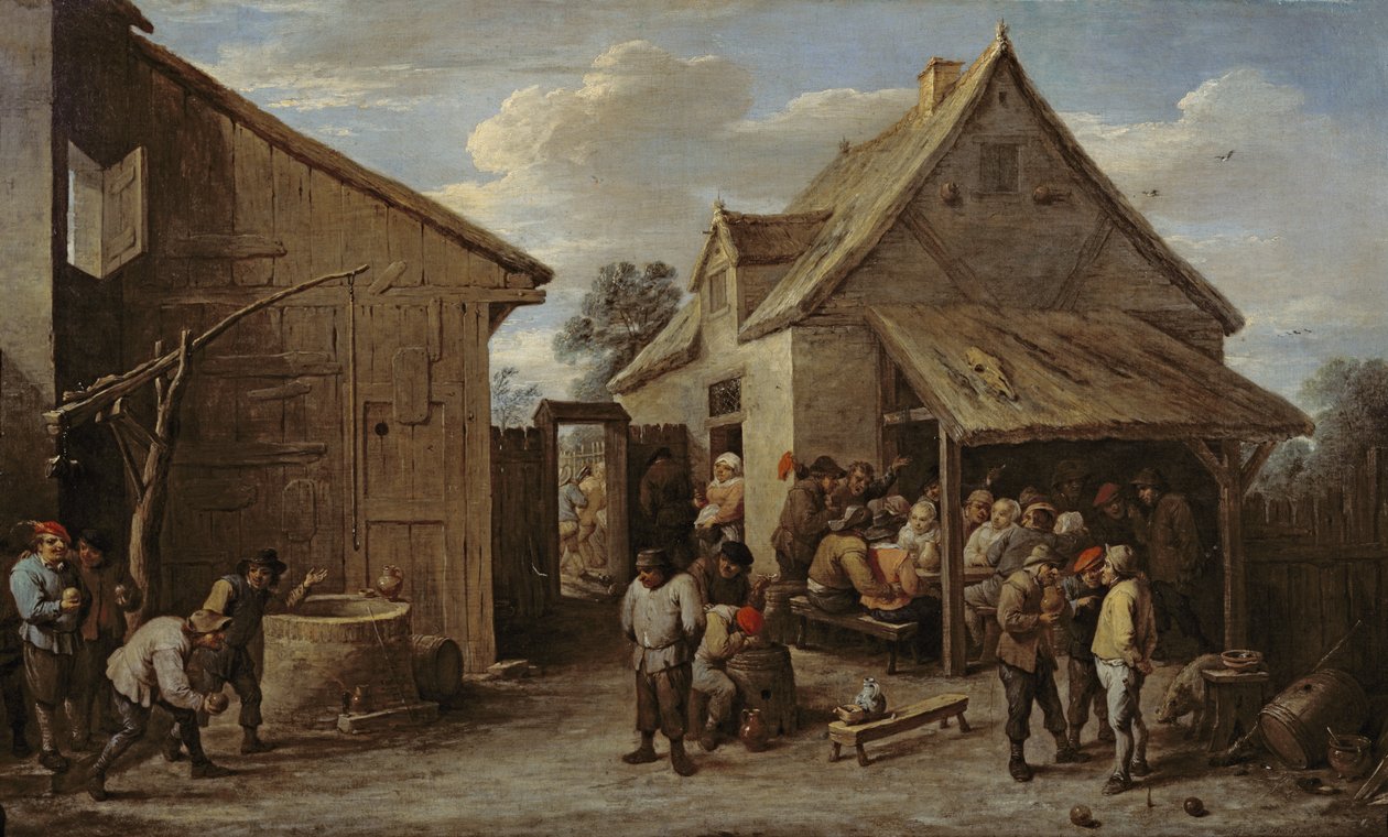 Podwórko gospody autorstwa David Teniers the Younger