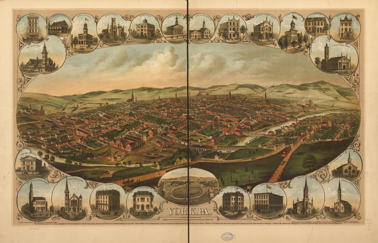 York, Pa. autorstwa Davoust A. Hoen and Co. Kern