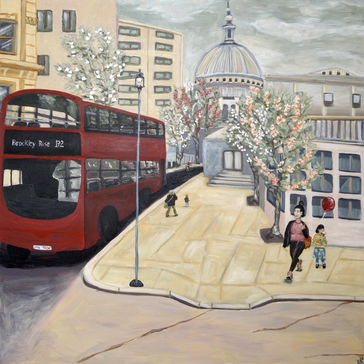Londontown, 2017 (akryl na płótnie) autorstwa Deborah Eve Alastra