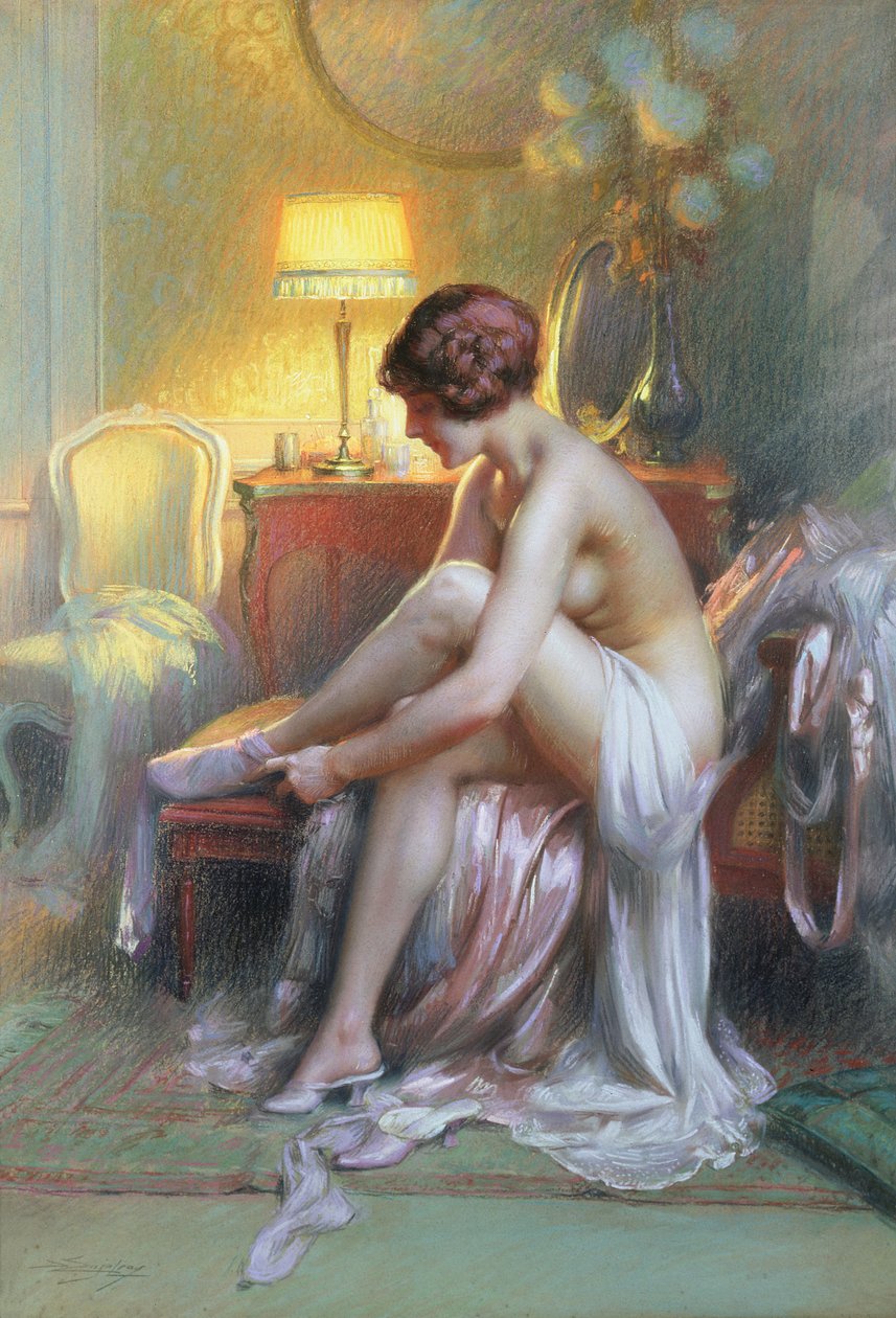 Młoda Kobieta (pastel) autorstwa Delphin Enjolras