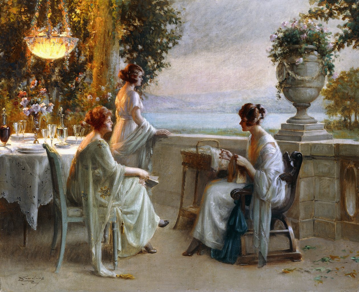 Wieczór na tarasie autorstwa Delphin Enjolras