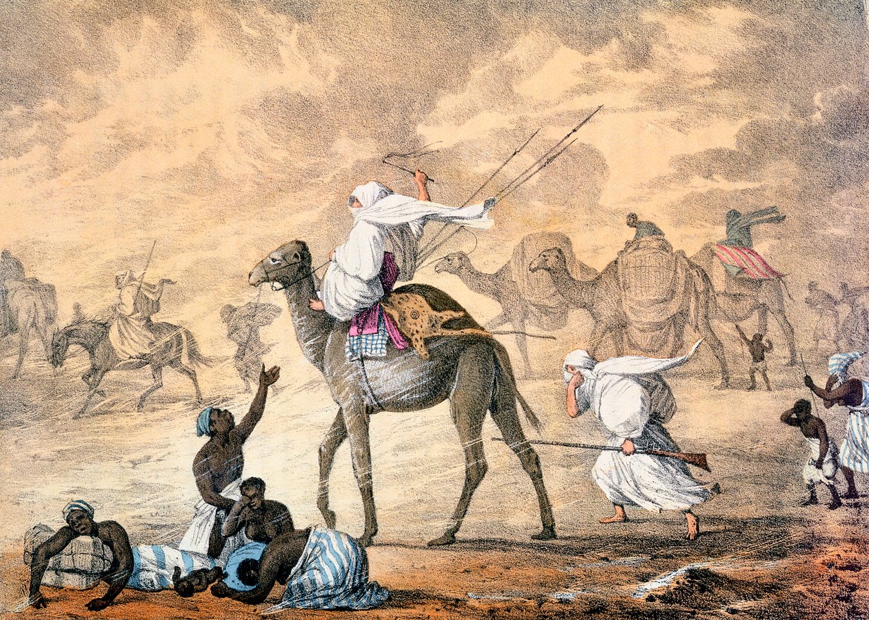 „Wiatr piaskowy na pustyni”, 1821 autorstwa Denis Dighton