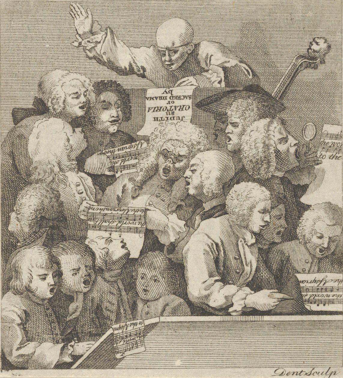 Chór śpiewaków, ca. 1800. autorstwa Dent
