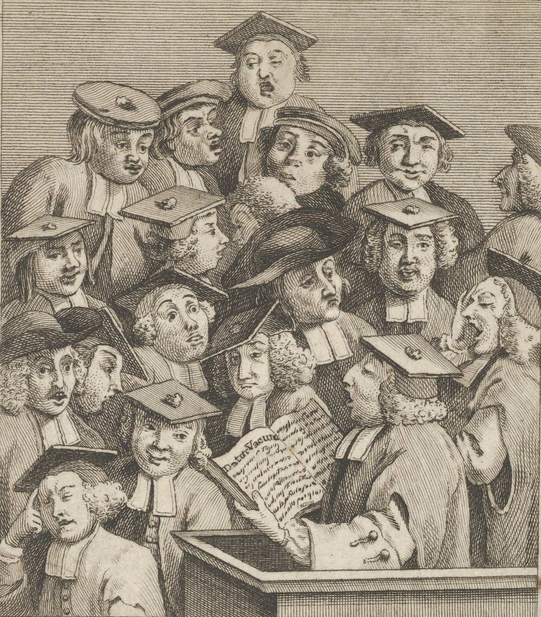 Stypendyści na Wykładzie, ca. 1800. autorstwa Dent