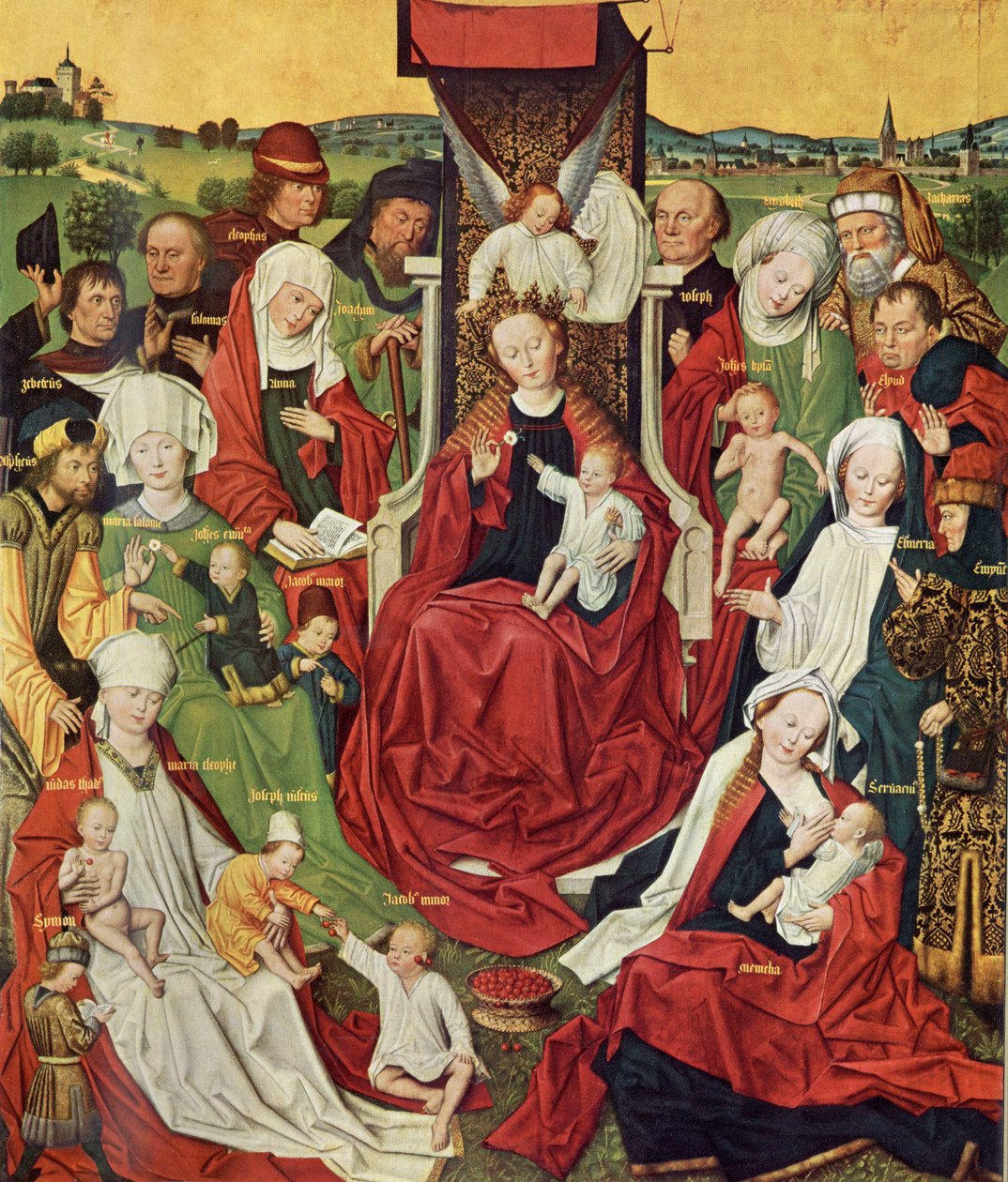Dortmund Propsteikirche, ołtarz Derick Baegert, lewy panel autorstwa Derick Baegert