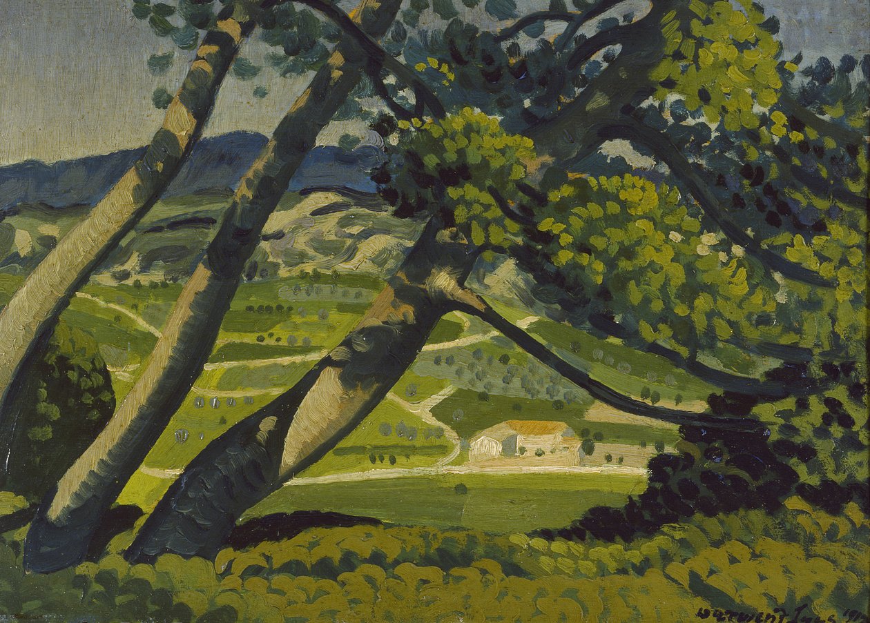 Drzewa, Prowansja, 1912 autorstwa Derwent Lees