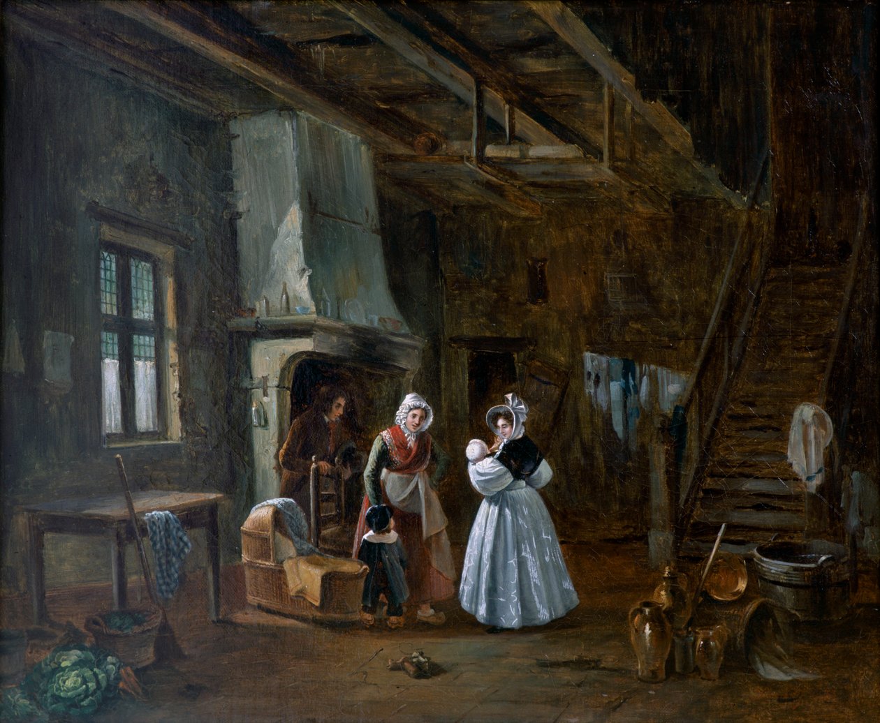 „Wnętrze z figurami”, XIX w. autorstwa Desire Donny