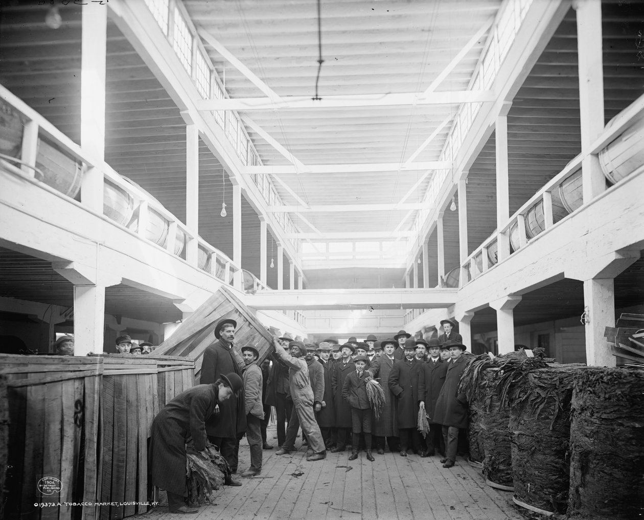 Targ tytoniowy, Louisville, Kentucky, 1906 autorstwa Detroit Publishing Co.