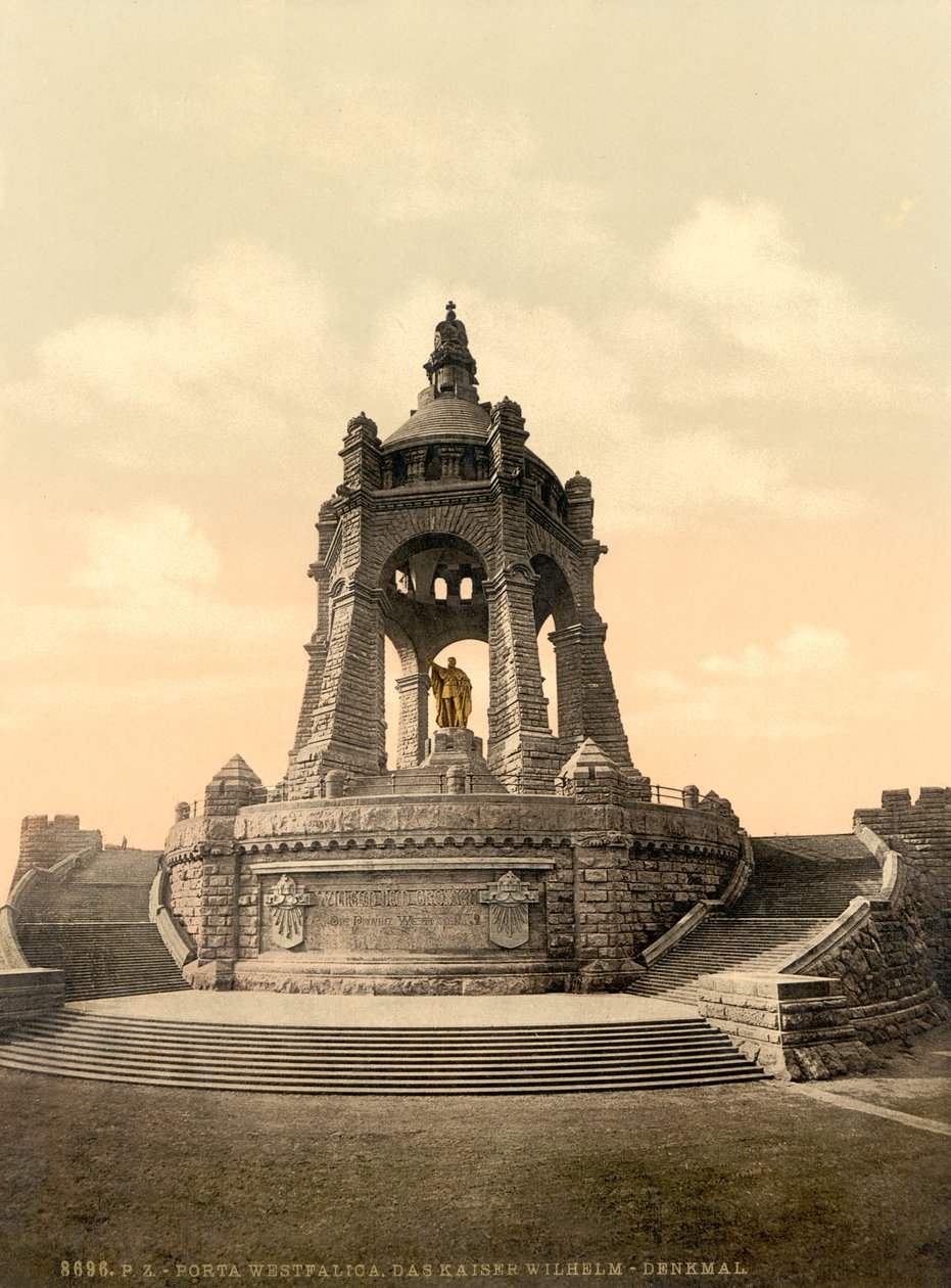 Pomnik Cesarza Wilhelma, Westfalia, Niemcy, ok. 1900 autorstwa Detroit Publishing Co.