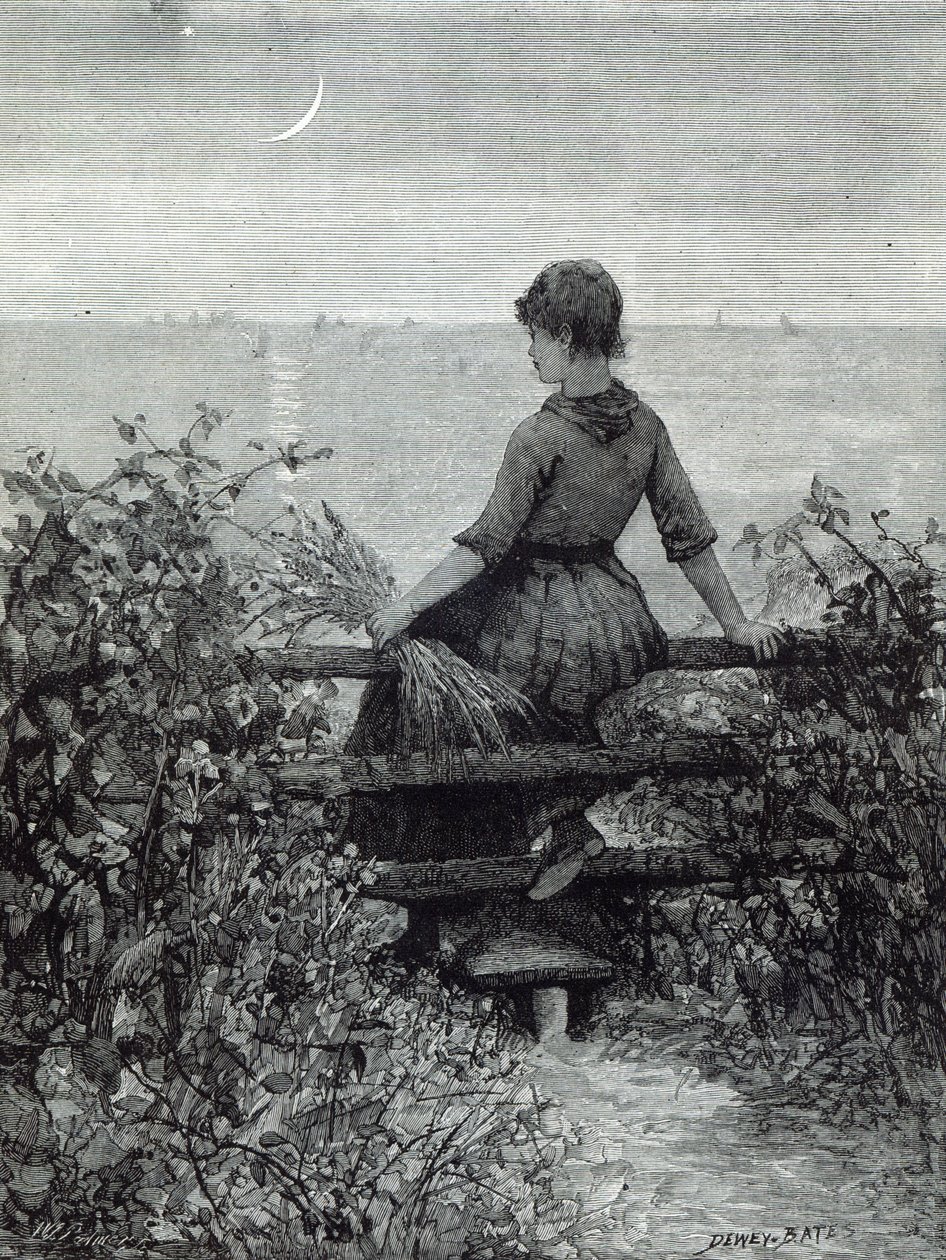 „Dziewczyna rybaka”, z „Godziny wypoczynku”, 1888 r. autorstwa Dewey Bates