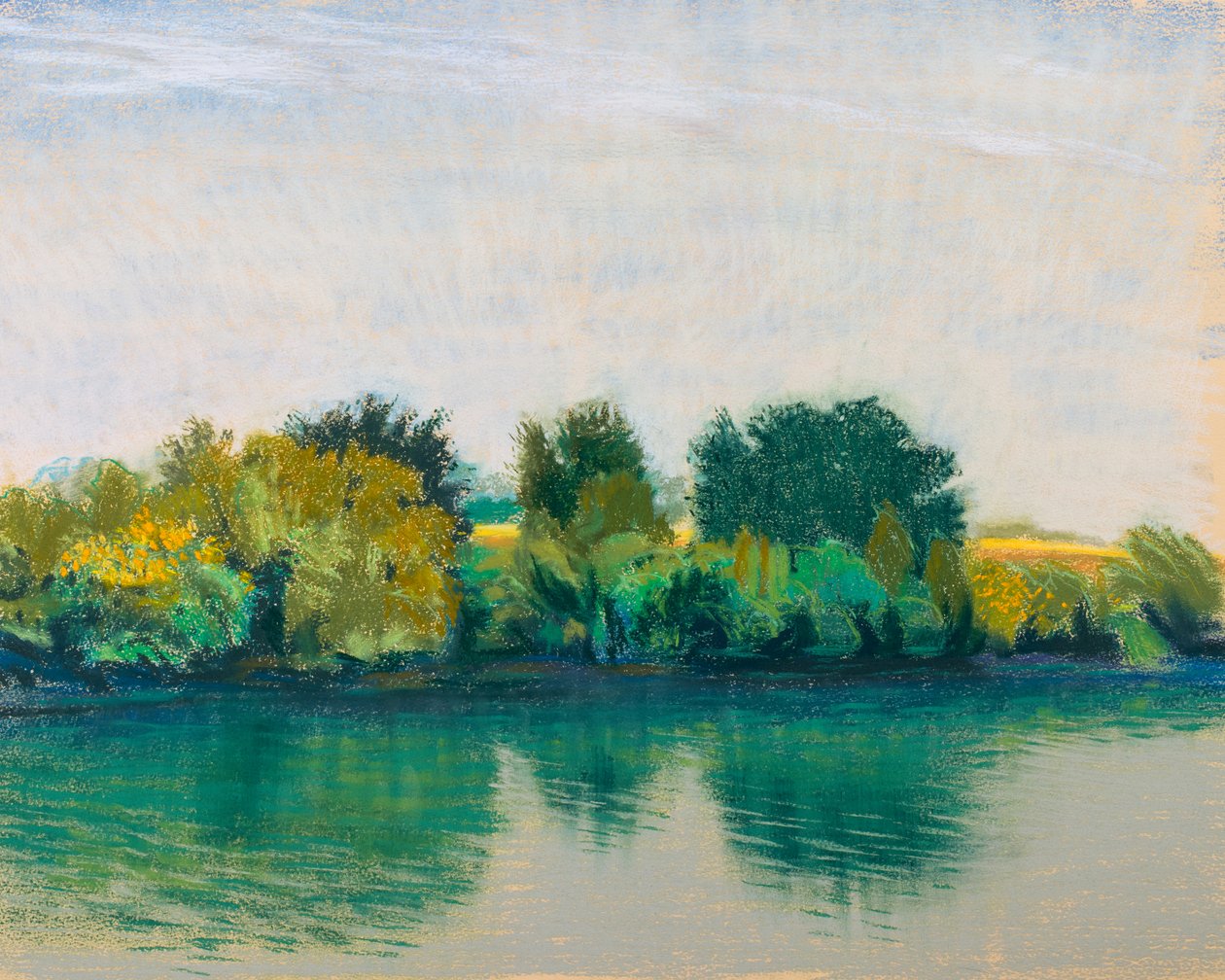 Cicha rzeka, 2017 (pastel na papierze) autorstwa Diana Jahns