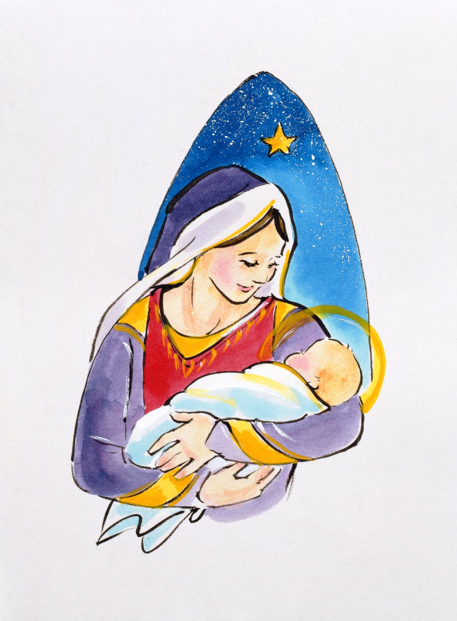 Madonna z Dzieciątkiem, 1996 (wc) autorstwa Diane Matthes