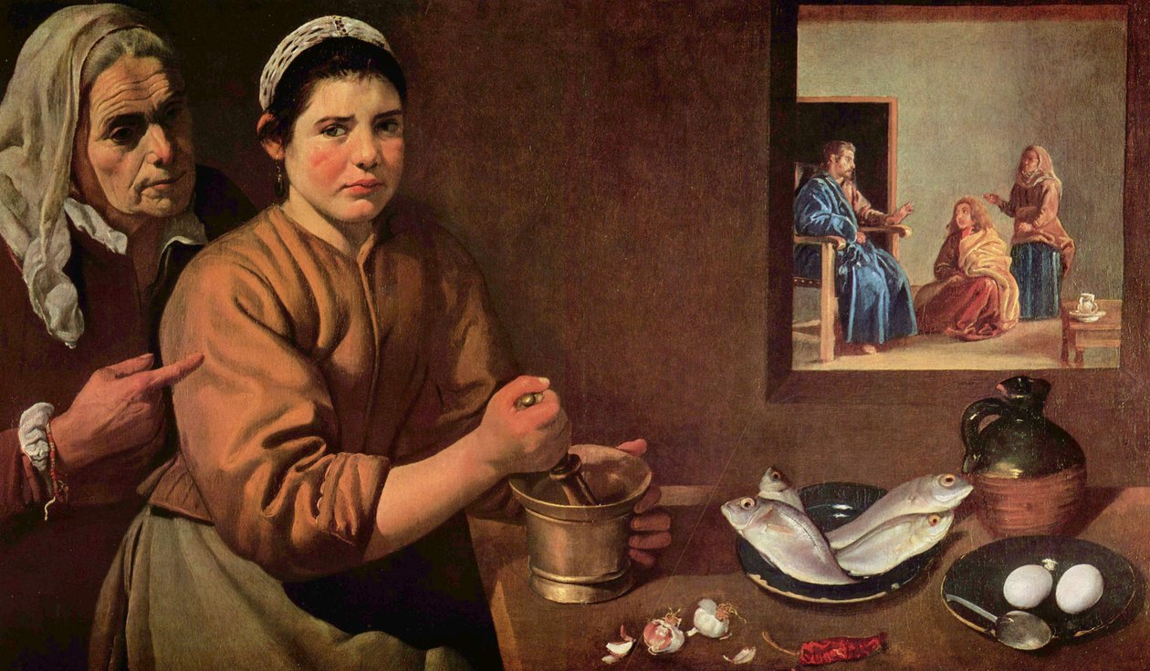 Chrystus w domu Marty i Marii autorstwa Diego Velázquez