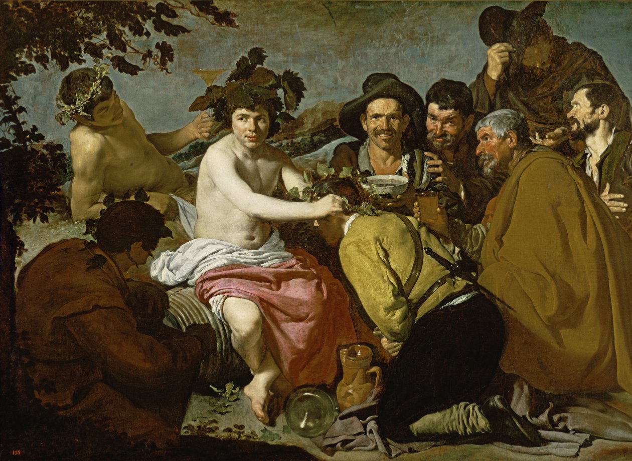 Triumf Bachusa, 1628 autorstwa Diego Velázquez