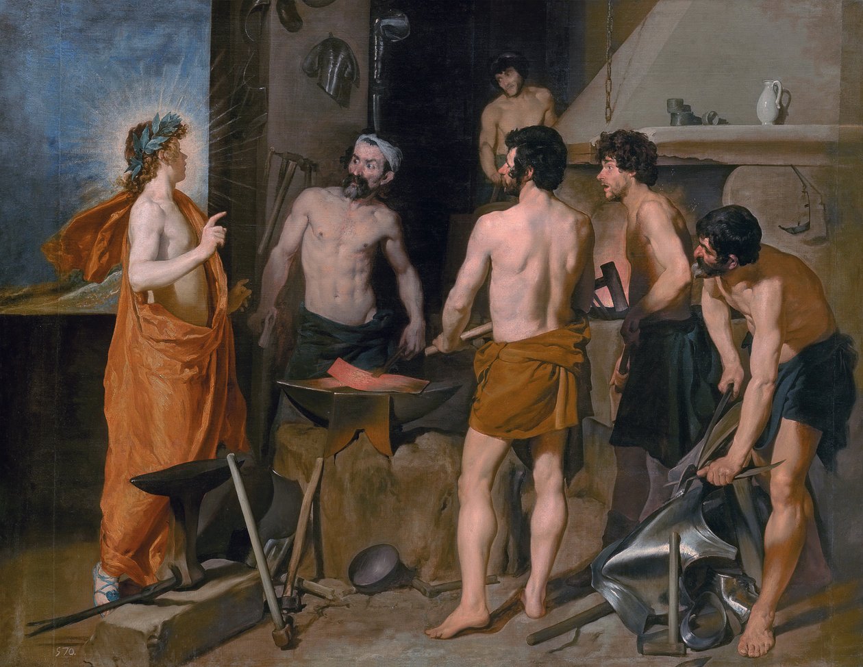 Apollo w kuźni Vulcan autorstwa Diego Velázquez